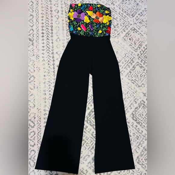 Colorful Floral Embroidered Jumpsuit - Picture 1 of 2